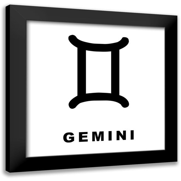 Villa, Milli 12x12 Black Modern Framed Museum Art Print Titled - Gemini