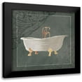 thumbnail image 1 of Villa, Milli 12x12 Black Modern Framed Museum Art Print Titled - Victorian Muted Green Bathtub, 1 of 5