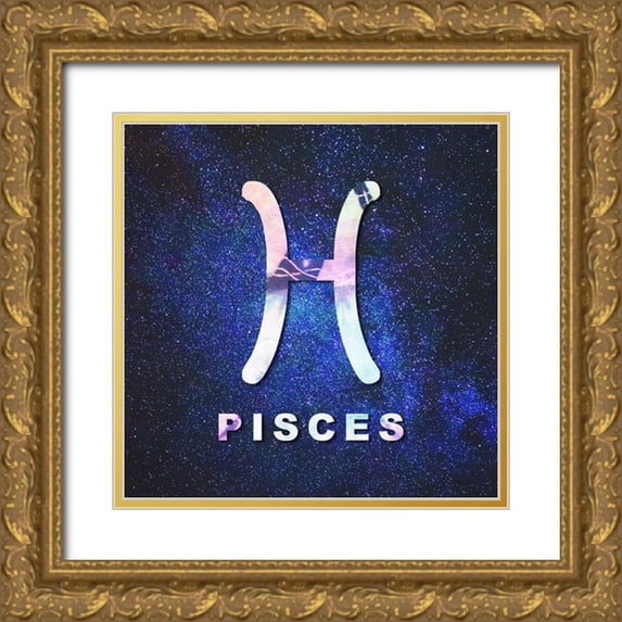 Villa, Milli 12x12 Gold Ornate Wood Framed with Double Matting Museum Art Print Titled - Pisces Space