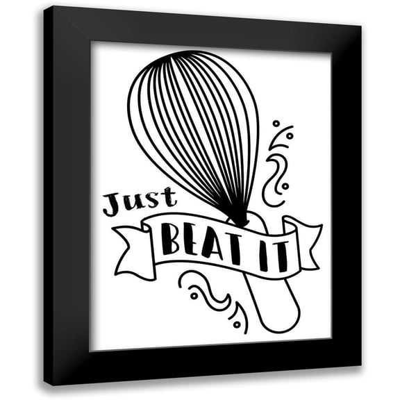 Villa, Milli 12x14 Black Modern Framed Museum Art Print Titled - Just Beat It