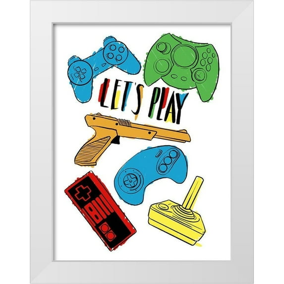 Villa, Milli 12x14 White Modern Wood Framed Museum Art Print Titled - Retro Gaming Colored