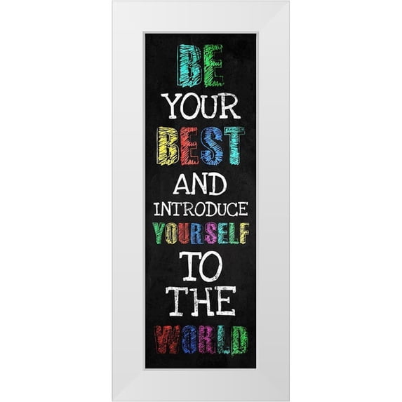 Villa, Milli 13x32 White Modern Wood Framed Museum Art Print Titled - Be Your Best