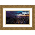 thumbnail image 1 of Villa, Milli 14x10 Gold Ornate Wood Framed with Double Matting Museum Art Print Titled - Chicago Skyline, 1 of 4