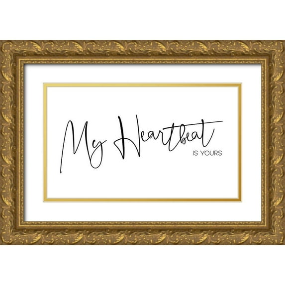 Villa, Milli 14x10 Gold Ornate Wood Framed with Double Matting Museum Art Print Titled - My Heartbeat