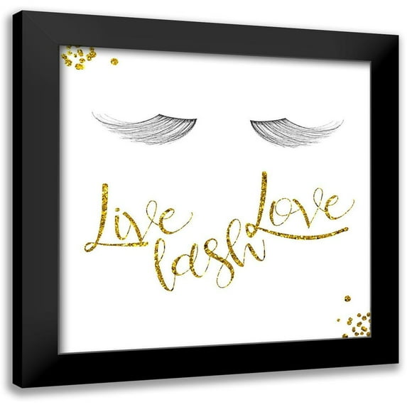 Villa, Milli 15x15 Black Modern Framed Museum Art Print Titled - Live Lash Love