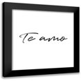 thumbnail image 1 of Villa, Milli 15x15 Black Modern Framed Museum Art Print Titled - Te Amo, 1 of 5