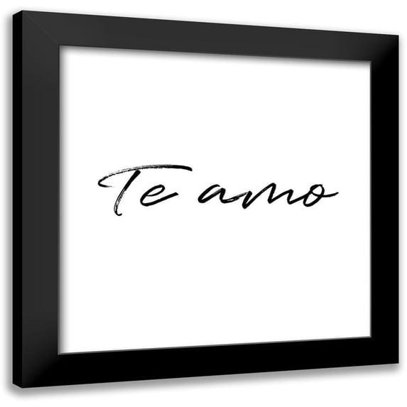Villa, Milli 15x15 Black Modern Framed Museum Art Print Titled - Te Amo