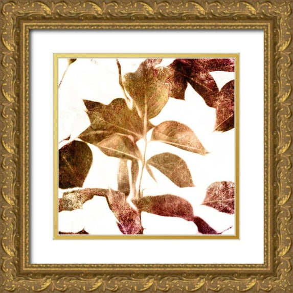 Villa, Milli 15x15 Gold Ornate Wood Framed with Double Matting Museum Art Print Titled - Fall Universal Leaves