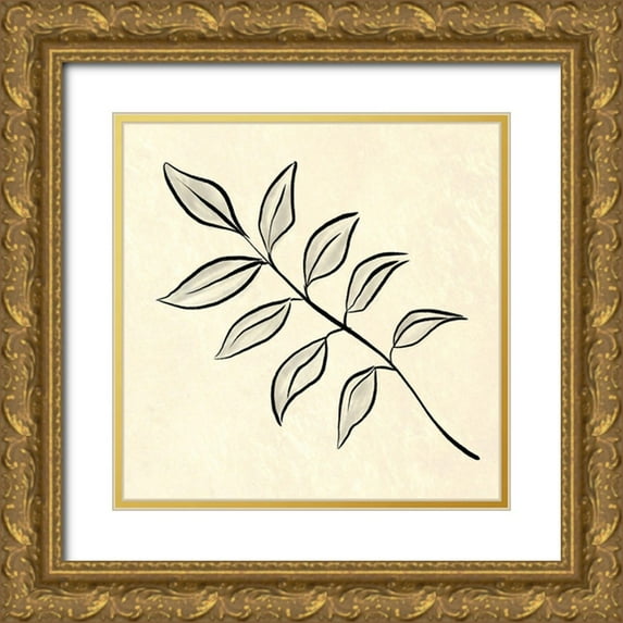 Villa, Milli 15x15 Gold Ornate Wood Framed with Double Matting Museum Art Print Titled - Paper Simple flower