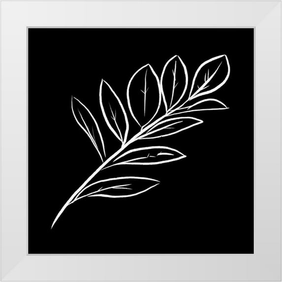 Villa, Milli 15x15 White Modern Wood Framed Museum Art Print Titled - Simple Black flower