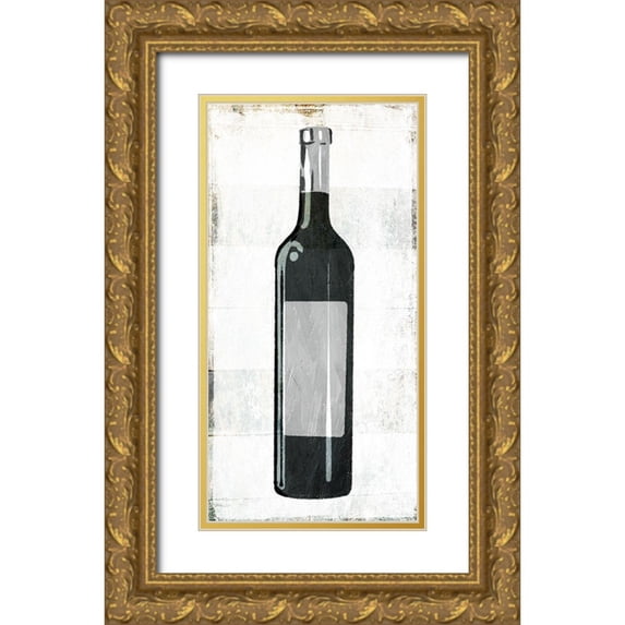 Villa, Milli 18x32 Gold Ornate Wood Framed with Double Matting Museum Art Print Titled - Wine Bottle