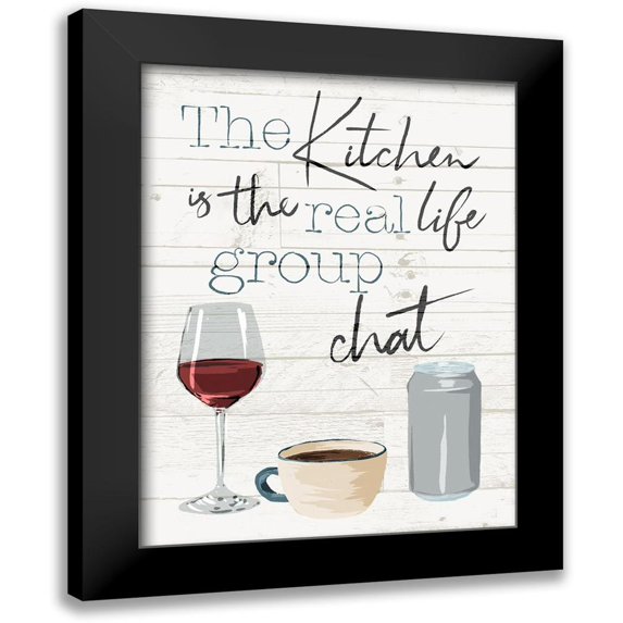 Villa, Milli 19x24 Black Modern Framed Museum Art Print Titled - Kitchen Group Chat