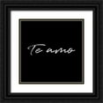 thumbnail image 1 of Villa, Milli 20x20 Black Ornate Wood Framed with Double Matting Museum Art Print Titled - Te Amo Reverse, 1 of 4