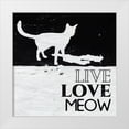 thumbnail image 1 of Villa, Milli 20x20 White Modern Wood Framed Museum Art Print Titled - Live Love Meow, 1 of 4