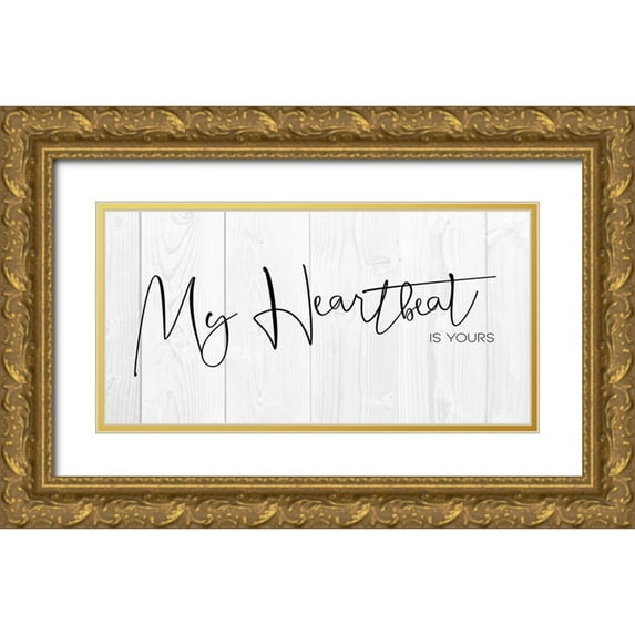 Villa, Milli 24x14 Gold Ornate Wood Framed with Double Matting Museum Art Print Titled - My Heartbeat 2