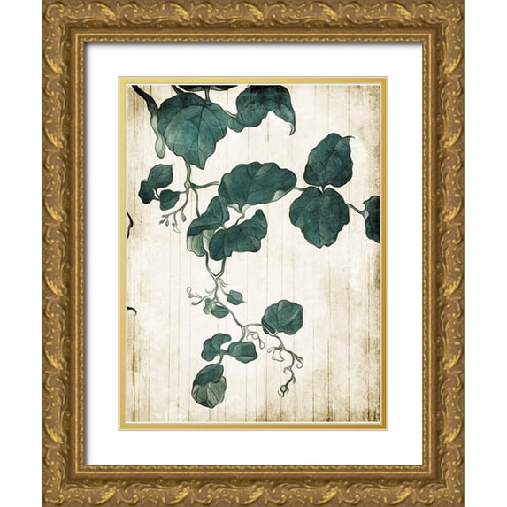 Villa, Milli 25x32 Gold Ornate Wood Framed with Double Matting Museum Art Print Titled - Hanging Leaves 2