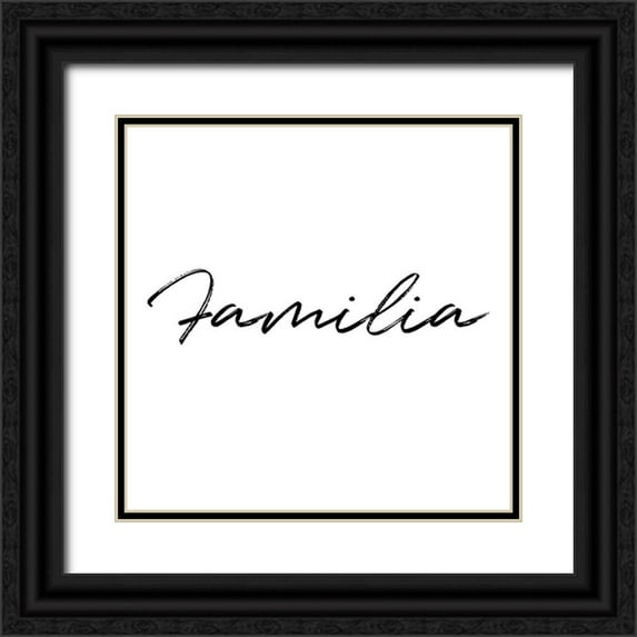 Villa, Milli 26x26 Black Ornate Wood Framed with Double Matting Museum Art Print Titled - Familia