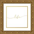 thumbnail image 1 of Villa, Milli 26x26 Gold Ornate Wood Framed with Double Matting Museum Art Print Titled - Gold Life, 1 of 4