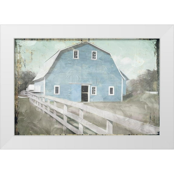 Villa, Milli 32x23 White Modern Wood Framed Museum Art Print Titled - Spring Barn Look Out