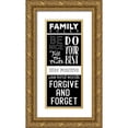 thumbnail image 1 of Villa, Mlli 10x18 Gold Ornate Wood Framed with Double Matting Museum Art Print Titled - Family Rules, 1 of 4