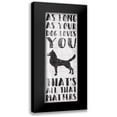 thumbnail image 1 of Villa, Mlli 11x24 Black Modern Framed Museum Art Print Titled - Dog Love, 1 of 5