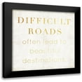 thumbnail image 1 of Villa, Mlli 12x12 Black Modern Framed Museum Art Print Titled - Difficult Roads, 1 of 5