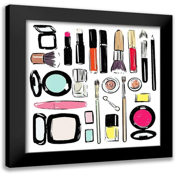Villa, Mlli 12x12 Black Modern Framed Museum Art Print Titled - Some More Make Up Tools