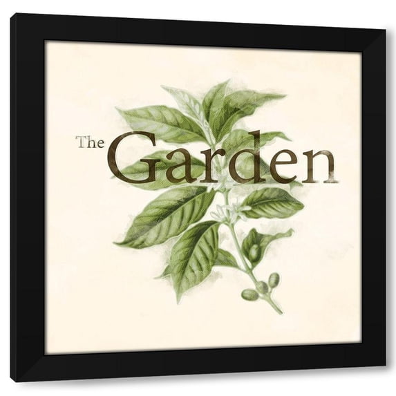 Mlli Villa 12x12 Black Modern Wood Framed Wall Art Titled - The Garden Flower
