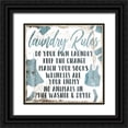 thumbnail image 1 of Villa, Mlli 12x12 Black Ornate Wood Framed with Double Matting Museum Art Print Titled - Laundry Rules Laundry, 1 of 4