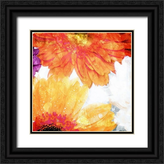 Villa, Mlli 12x12 Black Ornate Wood Framed with Double Matting Museum Art Print Titled - Look Flowers Mate
