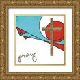 thumbnail image 1 of Villa, Mlli 12x12 Gold Ornate Wood Framed with Double Matting Museum Art Print Titled - Abstract Pray, 1 of 4