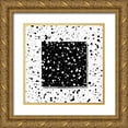 thumbnail image 1 of Villa, Mlli 12x12 Gold Ornate Wood Framed with Double Matting Museum Art Print Titled - Black White Speckles, 1 of 4