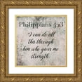 thumbnail image 1 of Villa, Mlli 12x12 Gold Ornate Wood Framed with Double Matting Museum Art Print Titled - Philippians 4:13, 1 of 4