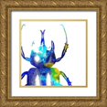 thumbnail image 1 of Villa, Mlli 12x12 Gold Ornate Wood Framed with Double Matting Museum Art Print Titled - Water Bugs, 1 of 4