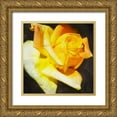 thumbnail image 1 of Villa, Mlli 12x12 Gold Ornate Wood Framed with Double Matting Museum Art Print Titled - Yellow Rose, 1 of 4