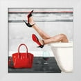 thumbnail image 1 of Villa, Mlli 12x12 White Modern Wood Framed Museum Art Print Titled - Bath and Wine, 1 of 4