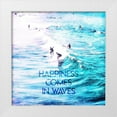thumbnail image 1 of Villa, Mlli 12x12 White Modern Wood Framed Museum Art Print Titled - Happiness Comes In Waves, 1 of 4