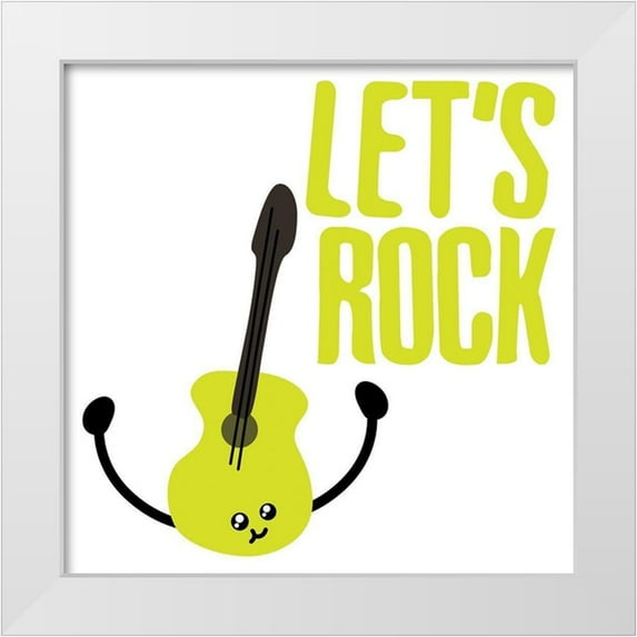 Villa, Mlli 12x12 White Modern Wood Framed Museum Art Print Titled - Lets Rock