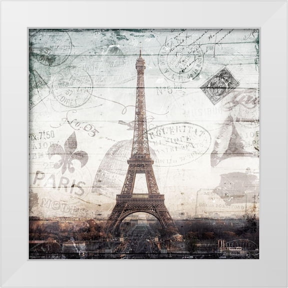 Villa, Mlli 12x12 White Modern Wood Framed Museum Art Print Titled - Postcard From Paris