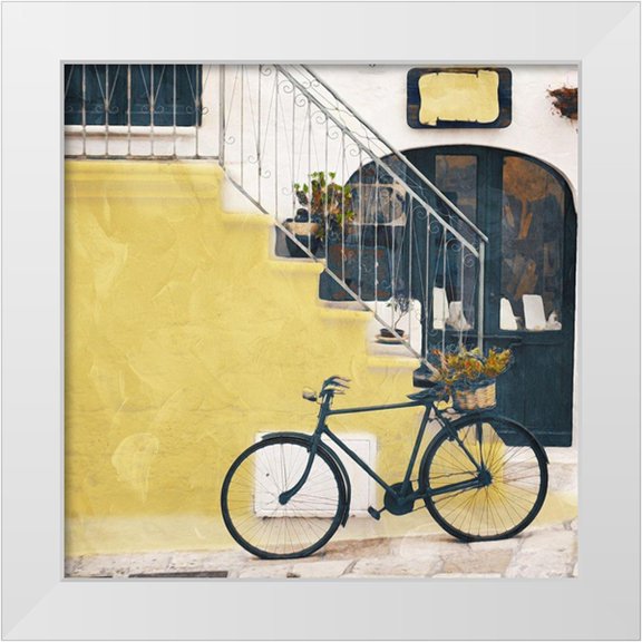 Villa, Mlli 12x12 White Modern Wood Framed Museum Art Print Titled - Steps In Yellow