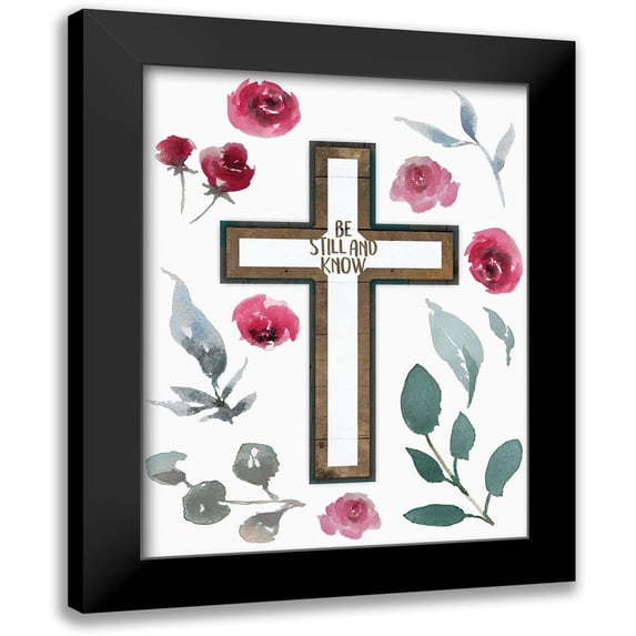Villa, Mlli 12x14 Black Modern Framed Museum Art Print Titled - Be Still Cross