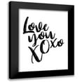 thumbnail image 1 of Villa, Mlli 12x14 Black Modern Framed Museum Art Print Titled - Love You Xoxo, 1 of 5