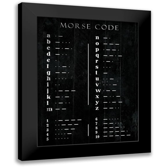 Villa, Mlli 12x14 Black Modern Framed Museum Art Print Titled - Morse Code