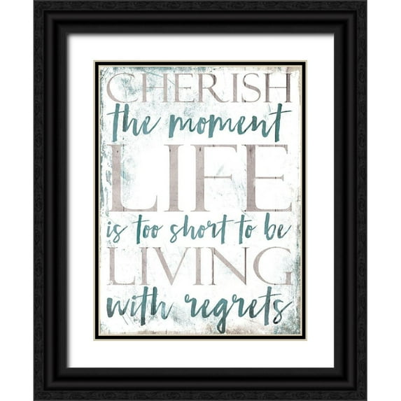 Villa, Mlli 12x14 Black Ornate Wood Framed with Double Matting Museum Art Print Titled - Cherish Life
