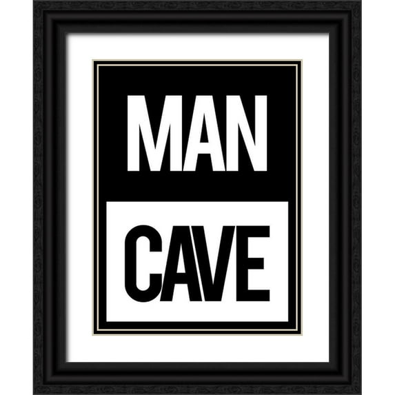 Villa, Mlli 12x14 Black Ornate Wood Framed with Double Matting Museum Art Print Titled - Man Cave