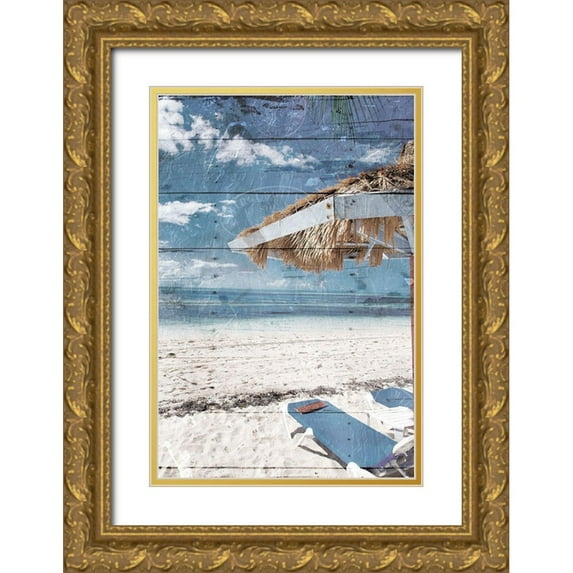Villa, Mlli 13x18 Gold Ornate Wood Framed with Double Matting Museum Art Print Titled - Coastal Chill Mate