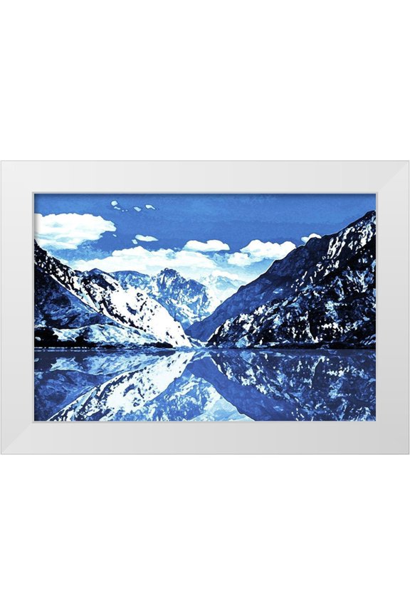 Villa, Mlli 14x11 White Modern Wood Framed Museum Art Print Titled - Blue Mountain