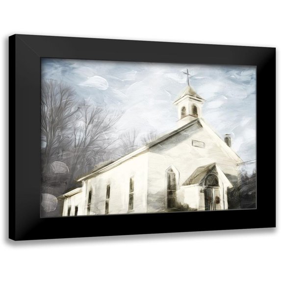 Villa, Mlli 14x12 Black Modern Framed Museum Art Print Titled - Front Of The Church