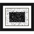 thumbnail image 1 of Villa, Mlli 14x12 Black Ornate Wood Framed with Double Matting Museum Art Print Titled - Black White Speckles, 1 of 4