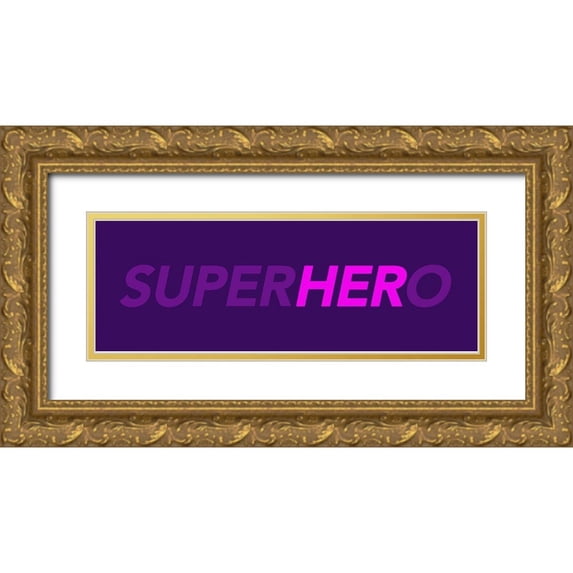 Villa, Mlli 14x7 Gold Ornate Wood Framed with Double Matting Museum Art Print Titled - SuperHERo